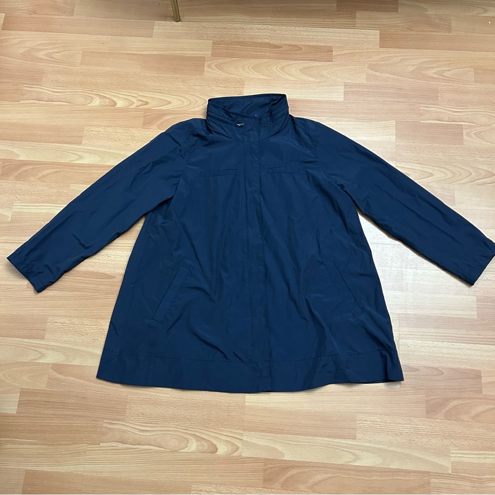 Eileen Fisher Swing Style A-Line Windbreaker Rain Jacket Women's size Large